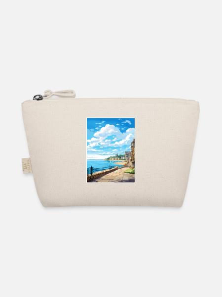 Saint Malo Frankreich Vintage Reiseposter Souvenir - Bio-Täschchen - Natur