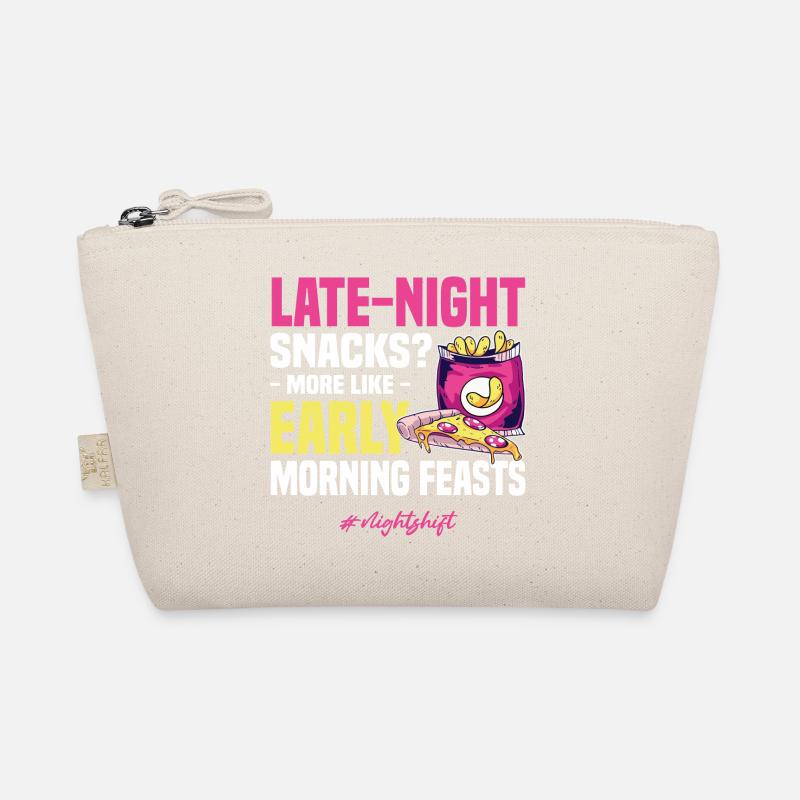 Nachtschicht Sprüche | Nachtarbeiter Geschenkidee Bio-Täschchen