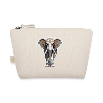 Elefant / Tier / Orientalisch / Blumen / Muster - Bio-Täschchen - Natur - Vorne