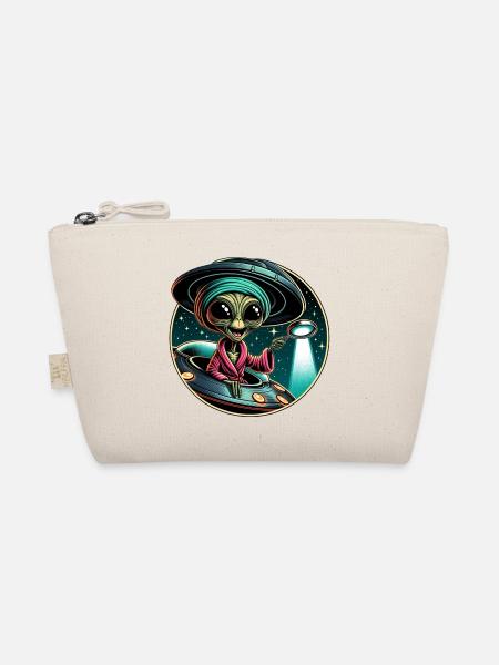 Alien detective in UFO light - Organic Pouch - nature - Front