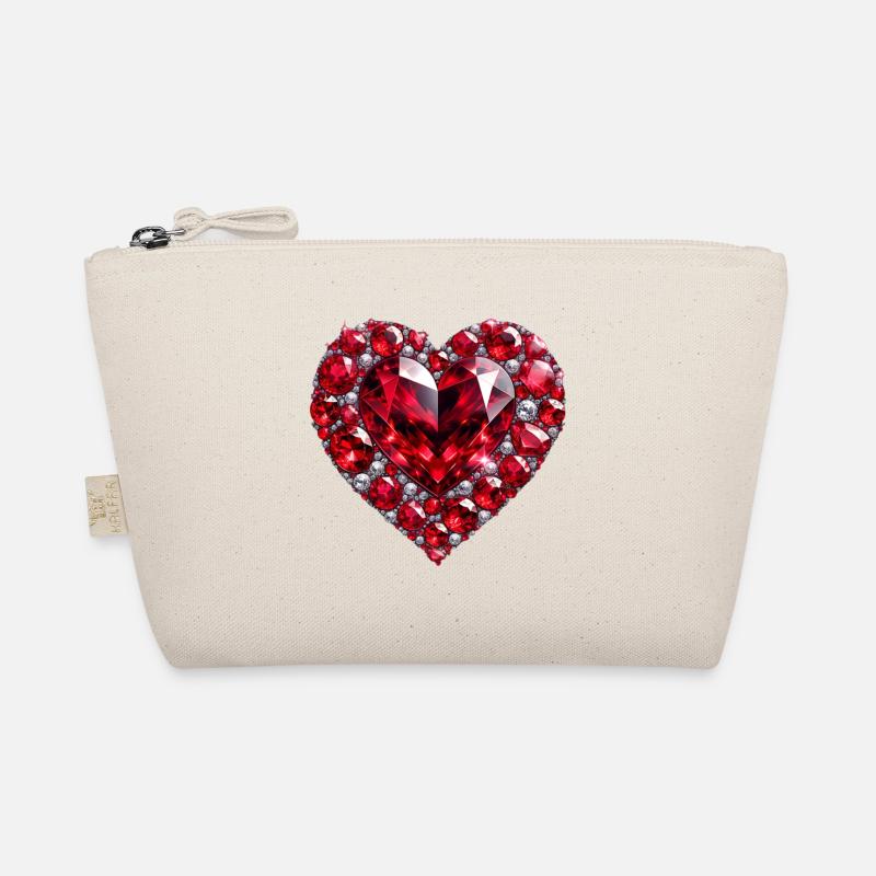 Crystal Love Ruby - Organic Pouch - nature