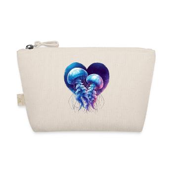 Méduse coeur aquarelle V-Day animaux amour cadeau - Trousse biologique - nature - Devant