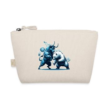 Finance Taureau Bear Fight Wall Street cadeau - Trousse biologique - nature - Devant