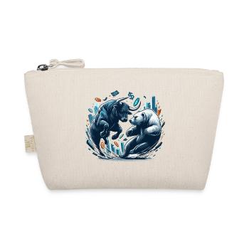 Finance Taureau Bear Fight Wall Street cadeau - Trousse biologique - nature - Devant
