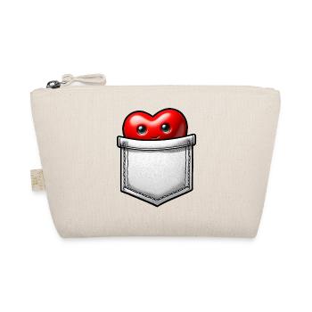 Heart out of your pocket - Organic Pouch - nature - Front