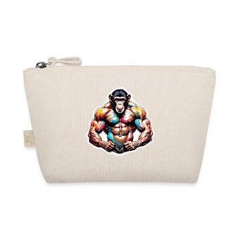 Bodybuilder / Sports / Fitness / Monkey / Muscles - Organic Pouch - nature - Front
