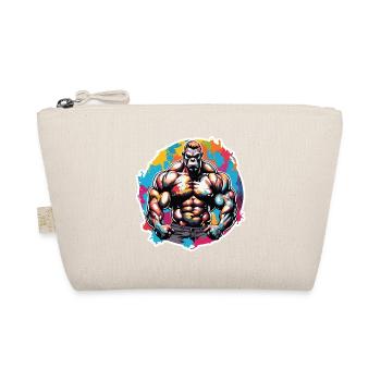 Bodybuilder / Sports / Fitness / Monkey / Muscles - Organic Pouch - nature - Front
