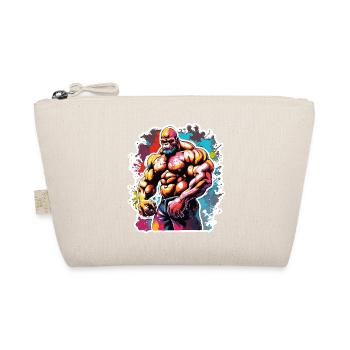 Bodybuilder / Sports / Fitness / Monkey / Muscles - Organic Pouch - nature - Front