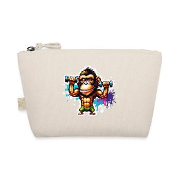 Bodybuilder / Sports / Fitness / Monkey / Muscles - Organic Pouch - nature - Front