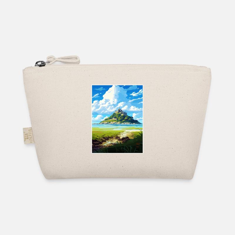 St Michaels Mount Cornwall Vintage Travel Poster Organic Pouch