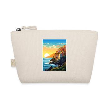 Cinque Terre Italy Decoration Patmos Travel Poster - Organic Pouch - nature - Front