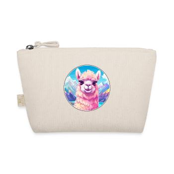 Alpaca Watercolor Cartoon Kawaii Pet Animal Colorf - Organic Pouch - nature - Front