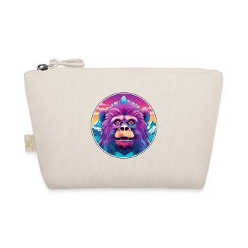 Baboon Watercolor Cartoon Kawaii Pet Animal Colorf - Organic Pouch - nature - Front