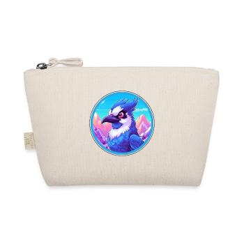 Blue Jay Watercolor Cartoon Kawaii Pet Animal Colo - Organic Pouch - nature - Front