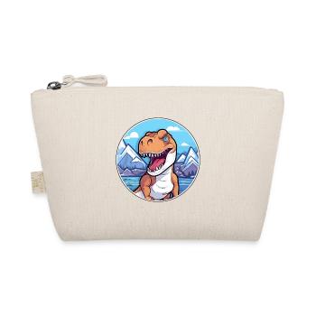 Dinosaur Watercolor Cartoon Kawaii Pet Animal Colo - Organic Pouch - nature - Front
