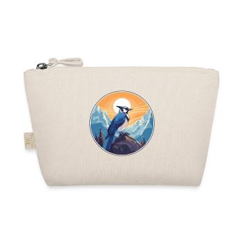 Blue Jay Watercolor Cartoon Kawaii Pet Animal Colo - Organic Pouch - nature - Front