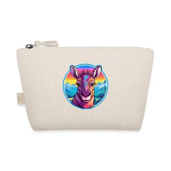 Okapi Watercolor Cartoon Kawaii Pet Animal Colorfu - Organic Pouch - nature - Front