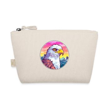 Hawk Watercolor Cartoon Kawaii Pet Animal Colorful - Organic Pouch - nature - Front