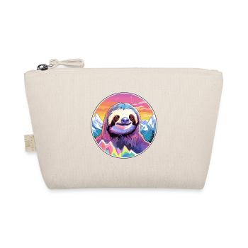 Sloth Watercolor Cartoon Kawaii Pet Animal Colorfu - Organic Pouch - nature - Front