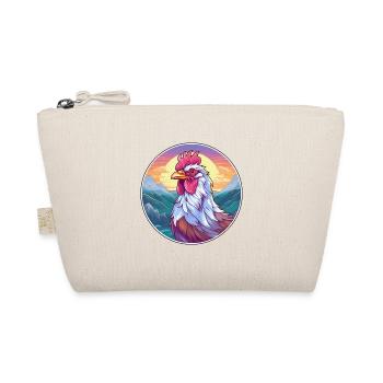 Rooster Watercolor Cartoon Kawaii Pet Animal Color - Organic Pouch - nature - Front