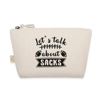 Let`s Talk About Sacks Lustiger Football Spruch - Bio-Täschchen - Natur - Vorne