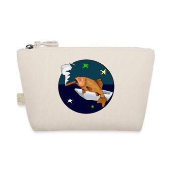 Fish with a cigar in space. - Organic Pouch - nature - Front