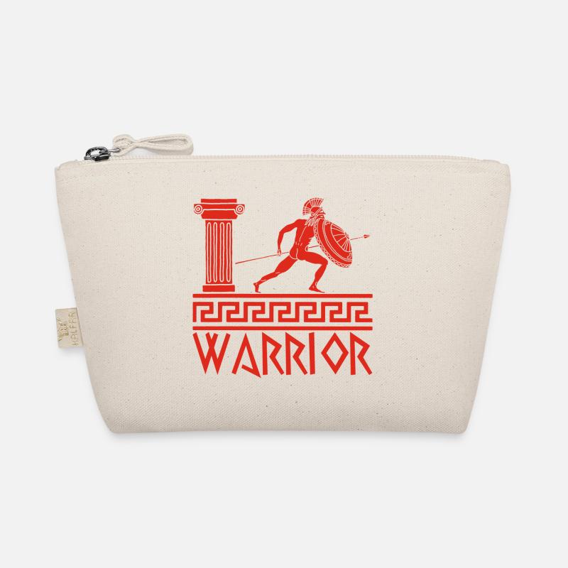Red Ancient Greek Warrior Organic Pouch