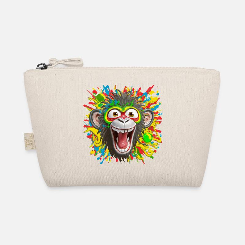Portrait/Tête de Singe Rasta Coloré Eclaté de Rire Trousse biologique