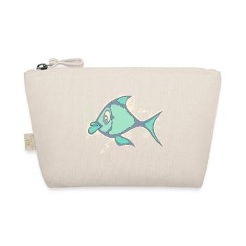 Fisch Linienkunst - Bio-Täschchen - Natur - Vorne