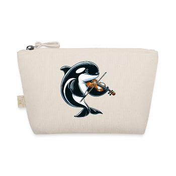 Orca playing violin - Organic Pouch - nature - Front