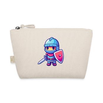 Brave knight in comic book style for kids - Organic Pouch - nature - Front