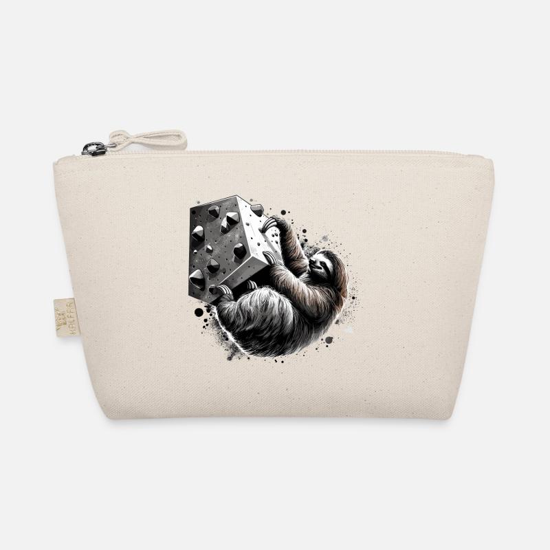 Bouldering Sloth Gift Organic Pouch