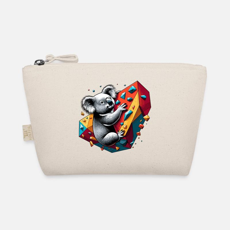 Bouldern Koala Geschenk - Bio-Täschchen - Natur