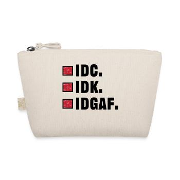 I don't care statement funny indifferent - Organic Pouch - nature - Front