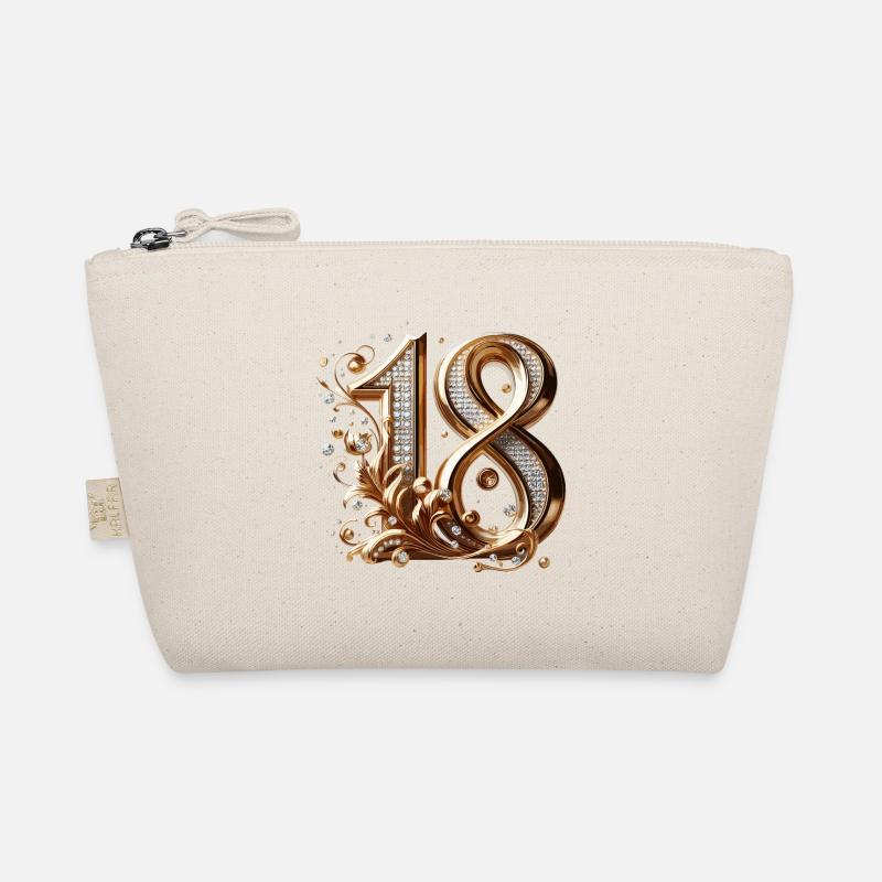 18 Years Gold Diamonds 18th Birthday Gift Organic Pouch