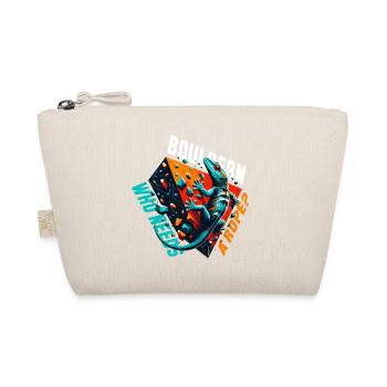Bouldern Gecko Seil? Geschenk - Bio-Täschchen - Natur - Vorne