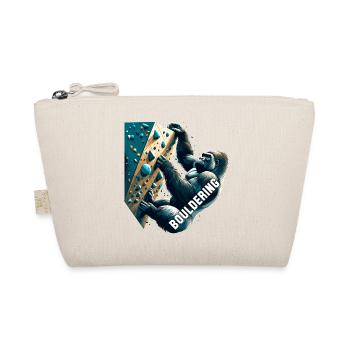 Bouldering Gorilla Gift - Organic Pouch - nature - Front