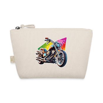 Biker / Motorrad Fahrer / Biker / Zweirad / Cross - Bio-Täschchen - Natur - Vorne
