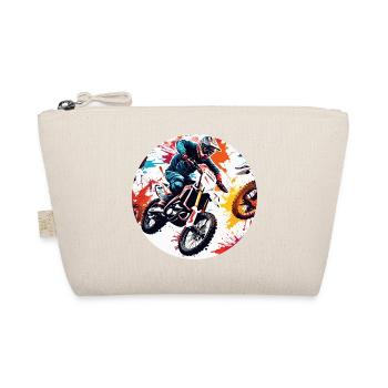 Biker / Motorrad Fahrer / Biker / Zweirad / Cross - Bio-Täschchen - Natur - Vorne