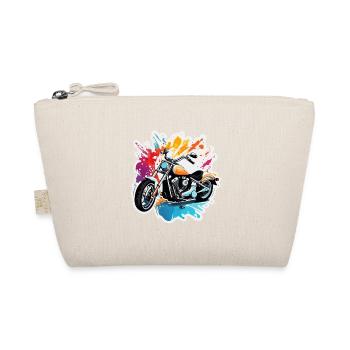 Biker / Motorrad Fahrer / Biker / Zweirad / Cross - Bio-Täschchen - Natur - Vorne