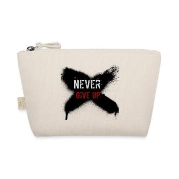 Never Give Up - Bio-Täschchen - Natur - Vorne