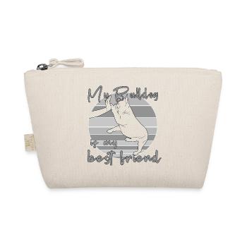 My Bulldog is my Best Friend - High Five! - Organic Pouch - nature - Front
