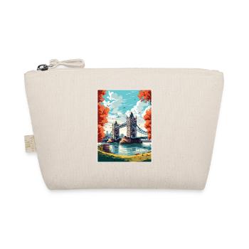 Tower Bridge England Vintage Travel Poster WPA Art - Organic Pouch - nature - Front