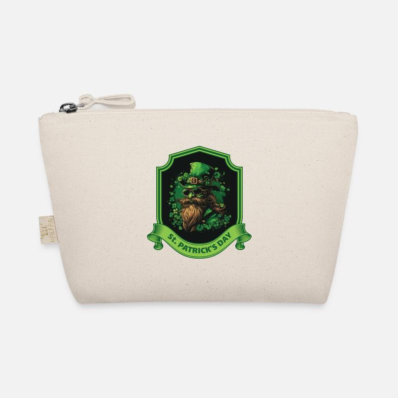 St. Patrick's Day Hipster Beard Organic Pouch