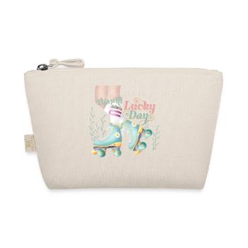 Roller Skating Girl - Organic Pouch - nature - Front