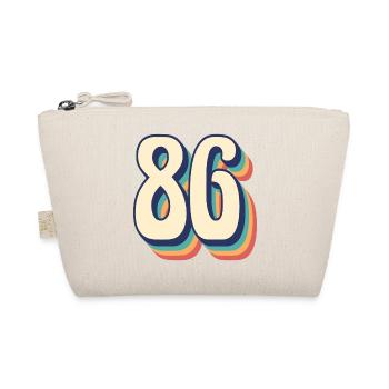 Vintage Retro T-Shirt Number 86 Eighty Six - Organic Pouch - nature - Front