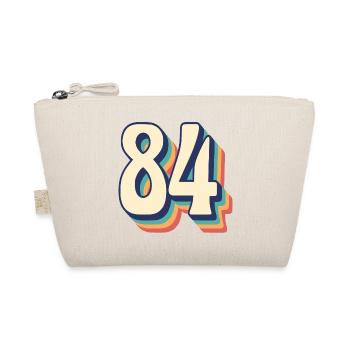 Vintage Retro T-Shirt Number 84 Eighty-Four - Organic Pouch - nature - Front