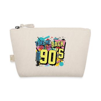 90s 90er Jahre Musik Bunt Party Karneval Kostüm - Bio-Täschchen - Natur - Vorne