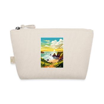 Hartland Quay Devon Vintage Travel Poster Souvenir - Organic Pouch - nature - Front