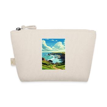 Hartland Quay Devon Vintage Travel Poster Souvenir - Organic Pouch - nature - Front